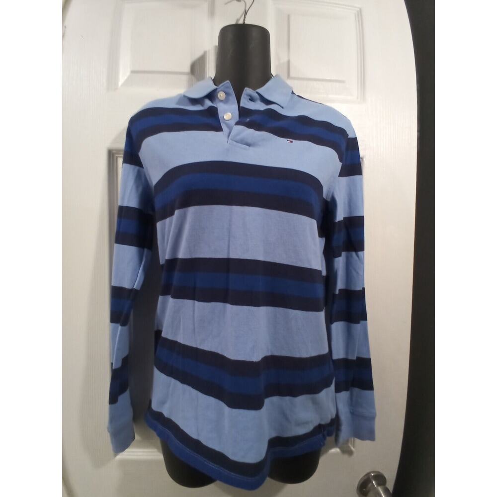 Tommy Hilfiger Shirt Boys Large 12-14 Striped Polo Shirt